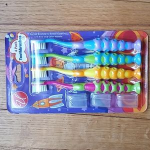 Four pack of children's toothbrushes